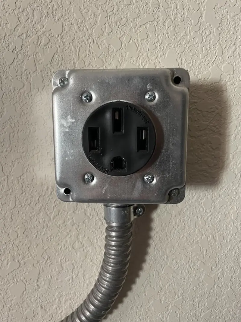 NEMA 14-50 outlet installed for Electrical Panel Upgrade in Greenwood